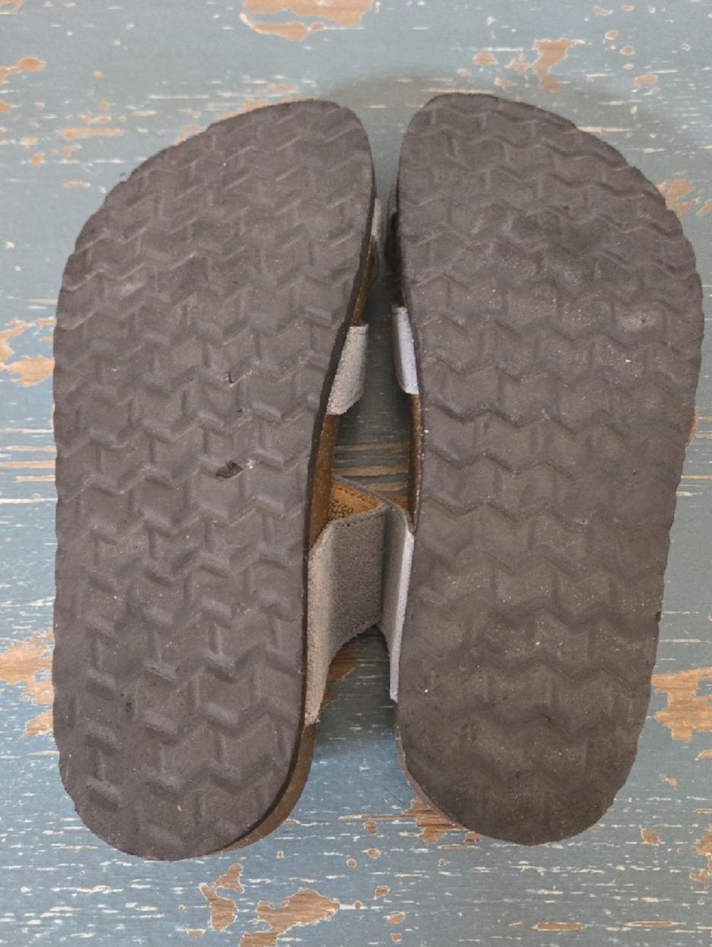 White Mountain Denim Blue Suede Double-Strap Sandals - Picture 6 of 6